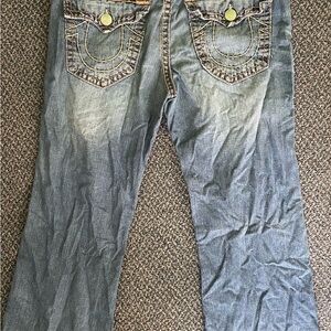 True Religion Blue Bootcut Jeans for Men